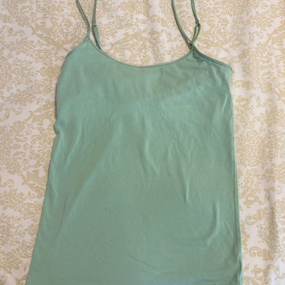 Aerie Green Sleeveless Fitted Camisole